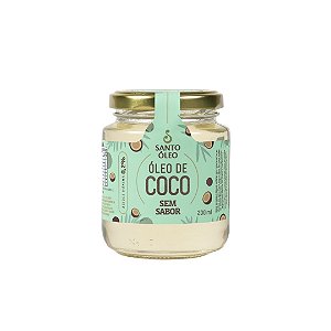 OLEO DE COCO SEM SABOR VIDRO 200ML SANTO OLEO