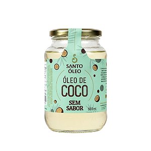 OLEO DE COCO SEM SABOR VIDRO 500ML SANTO OLEO