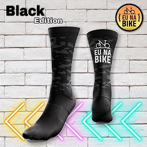 Meia de ciclismo masculina @eunabike [Black Edition]