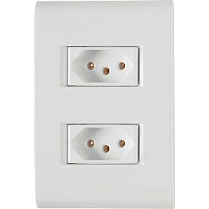 CONJUNTO 4X2 COM 2 TOMADAS 10 A TRAMONTINA LIZ BR 57170/265