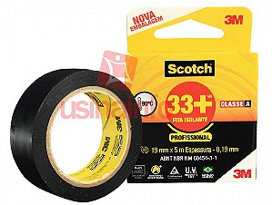 FITA ISOLANTE 5M 19MM PRETA SCOTCH 33+ 3M