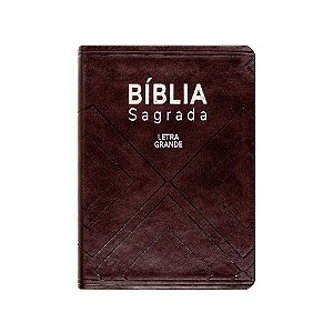 Biblia Letra grande NAA - Capa Geometrica Marrom