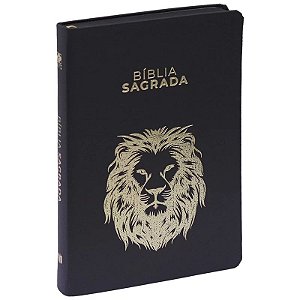 Bíblia sagrada leão dourado slim - NVT