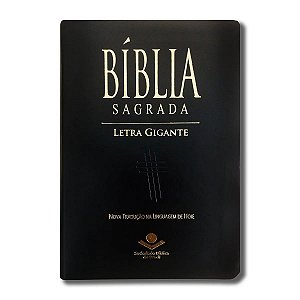 Bíblia sagrada capa preta - NTLH - letra gigante