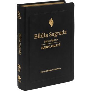 Bíblia Sagra letra gigante com Harpa  NAA - Preta