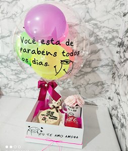 Cesta com Bento modelo te Amo Amiga - Código 0188
