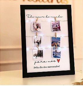 Quadro de fotos em MDF com led - Código 0250