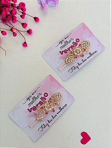Card com Prizilha de strass tag personalizada - Código 0312