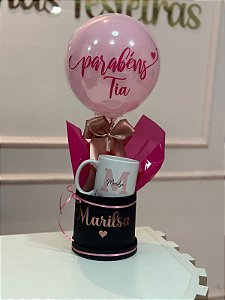 Kit caneca com caixa minizinha e balão - Código 0328