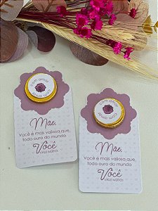 Card com moeda de chocolate Dia das mães  - Código 0359