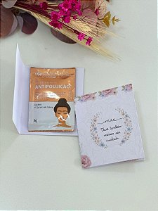 Card com máscara revitalizadora personalizada dia das Mães  - Código 0365