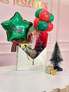 Cesta Boas Festas Caixa envelope - Código 0421