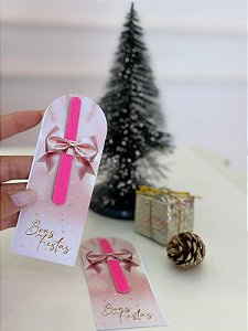 Tag com linha de Unha Boas Festas - Código 0429