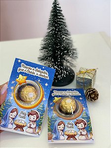Tag Natalina Personalizada com Blister e Ferrero Rocher - Código 0431