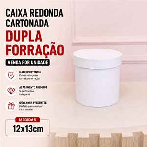 Caixa Cartonada Redonda Tamanho 12x13cm - Código 0456