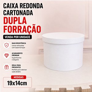 Caixa Cartonada Redonda 19x14cm - Código 0463
