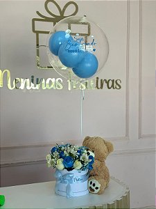 Cesta maternidade com Rosas e Pelucia - Código 0540