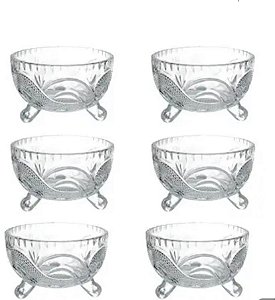 Jogo de 6 bowls Kondo em vidro 200ml D10xA6cm-TRANSPARENTE  L Hermitage
