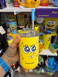 COPO NEO BOB ESPONJA C/CANUDO 300ML