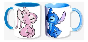 KIT COM DUAS CANECAS POP STITCH  MINHA METADE-DISNEY