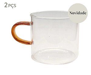 JOGO DE CANECA DE VIDRO  BOROSSILICATO 115ML - FRACALANZA