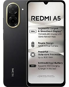 REDMII A5 DUAL SIM 128 GB 4GB RAM COR PRETO