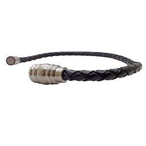 Pulseira bracelete couro trançado