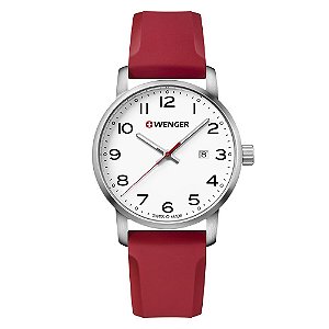 Relógio Wenger masculino avenue vermelho