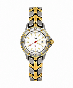 Relógio Feller suíço feminino F6012824/26 pulseira aço mista