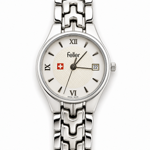 Relógio Feller suíço feminino F 6471526 pulseira aço