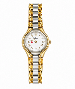Relógio Feller suíço feminino pulseira aço mista