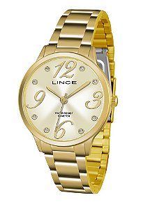Relógio Lince Feminino Analógico Dourado LRGH074L
