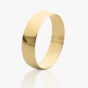 Aliança Ouro 18k Tradicional 5mm Confort