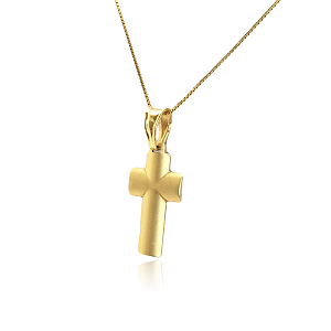 Pingente ouro 18k cruz reta