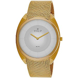 Relógio Oslo Feminino Solar Dourado OMGSSSVS0002