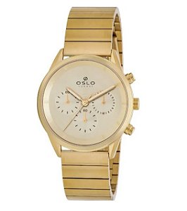 Relógio Oslo Masculino Dourado OMGSSCVD0005