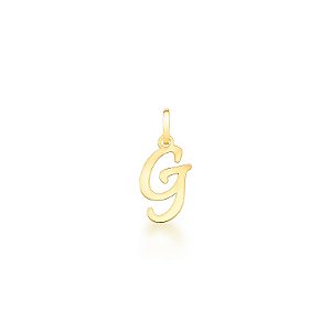 Pingente Letra "G" em Ouro 18k