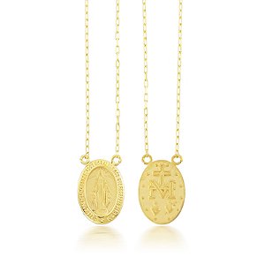 Escapulário Medalha Milagrosa em Ouro 18k