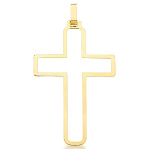 Pingente Cruz Vazada em Ouro 18k