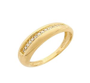 Anel Cravejado com Zircônias