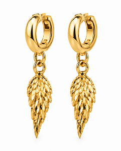 Brinco Prata 925 Dourado Africano Liso Pendente