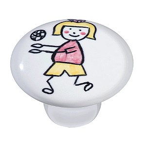 Puxador Cerâmica IL 7047 - Menina Volei - 37MM