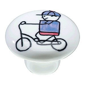 Puxador Cerâmica IL 7053 - Menino Bicicleta - 37MM