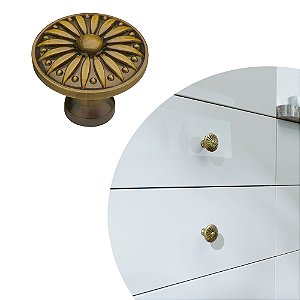 Puxador Ales 106 - Dourado Antigo - 32MM