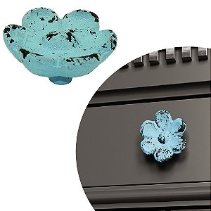 Puxador Rústico IL 6002 - Azul - 53X24MM