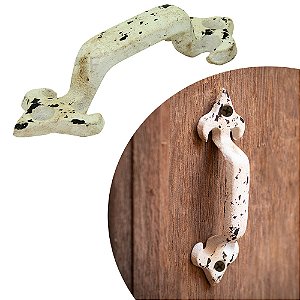 Puxador Rústico IL 6005 - Branco - 115X24X32MM