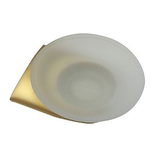 Porta Sabonete com Vidro - Bellagio Dourado Fosco
