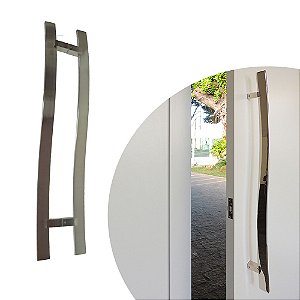 Puxador Duplo DF 943-Inox 304 - Polido - 40 cm