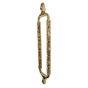 Puxador Duplo DF 946 - Dourado/Preto - 17 cm