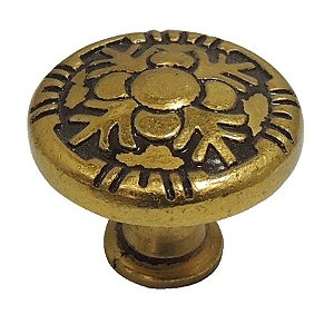 Puxador Colonial 176 - Dourado Antigo - 25MM
